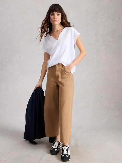 T-Shirt Nelly mit Keilausschnitt - Bril White - 52 Bild 2