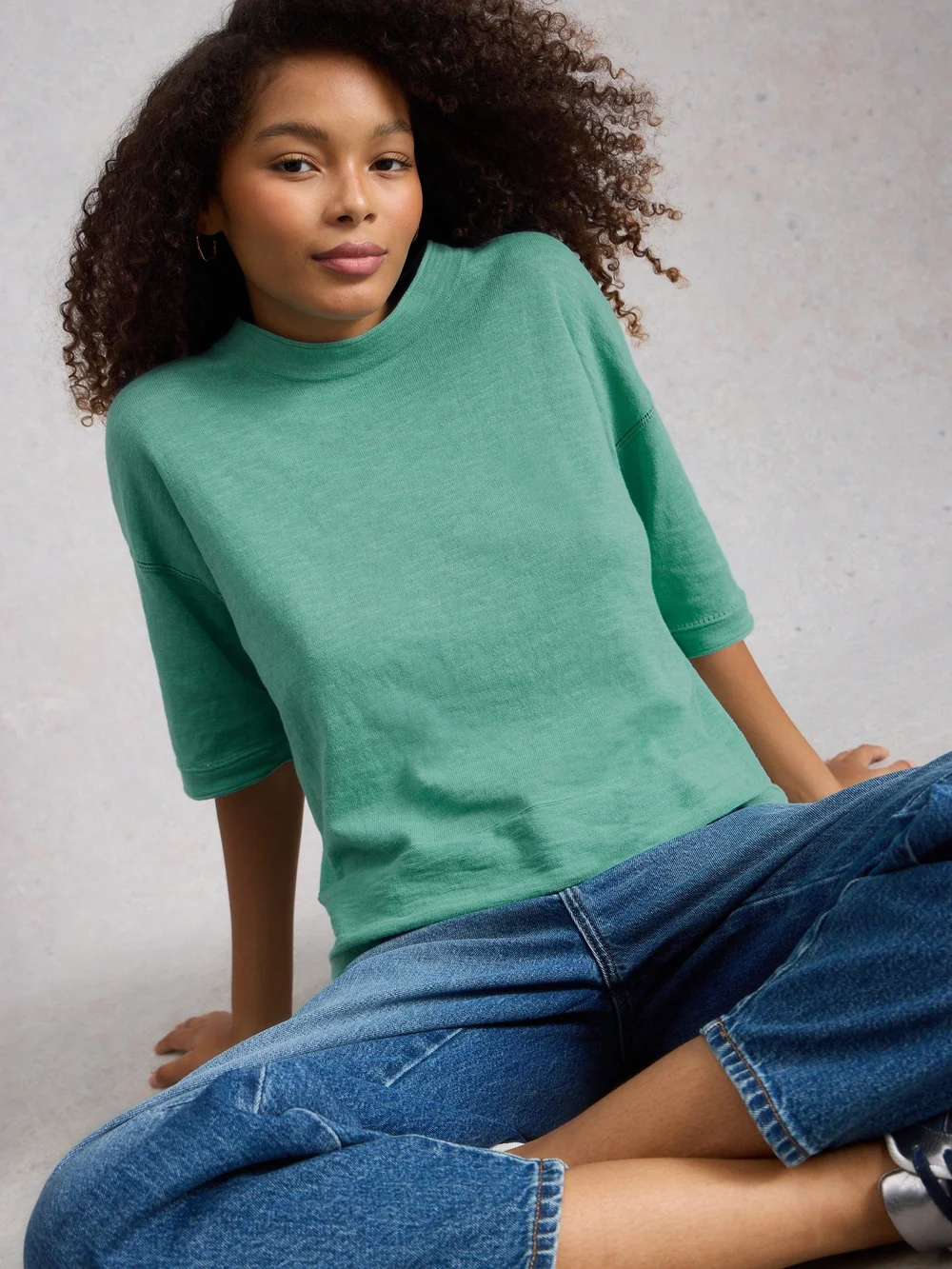 Top Kate aus Leinenmischung - Mid Teal - 52 Bild 1