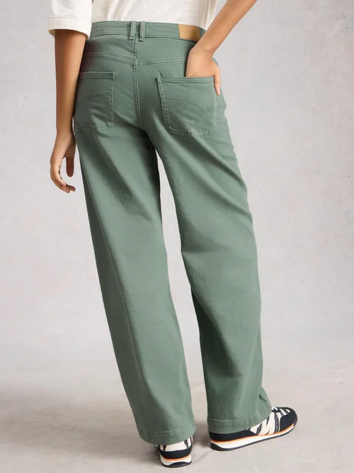 Jeans Tia mit weitem Bein - Mid Green - 52/R Bild 4