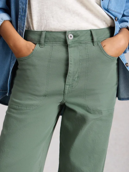 Jeans Tia mit weitem Bein - Mid Green - 52/R Bild 3
