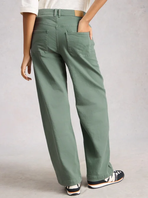 Jeans Tia mit weitem Bein - Mid Green - 52/R Bild 4