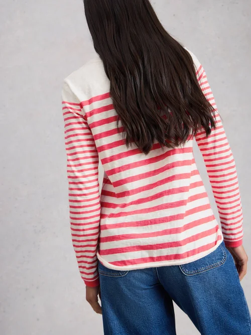 Gestreiftes Langarmshirt Clara - Pink Mlt - 50 Bild 4