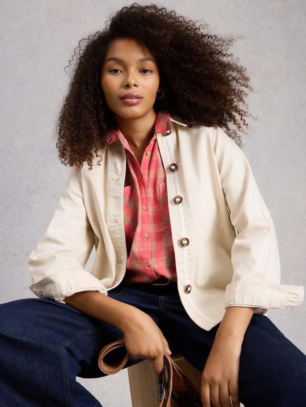 Karohemd Sophie aus Bio-Baumwolle - Pink Mlt - 52 Bild 1