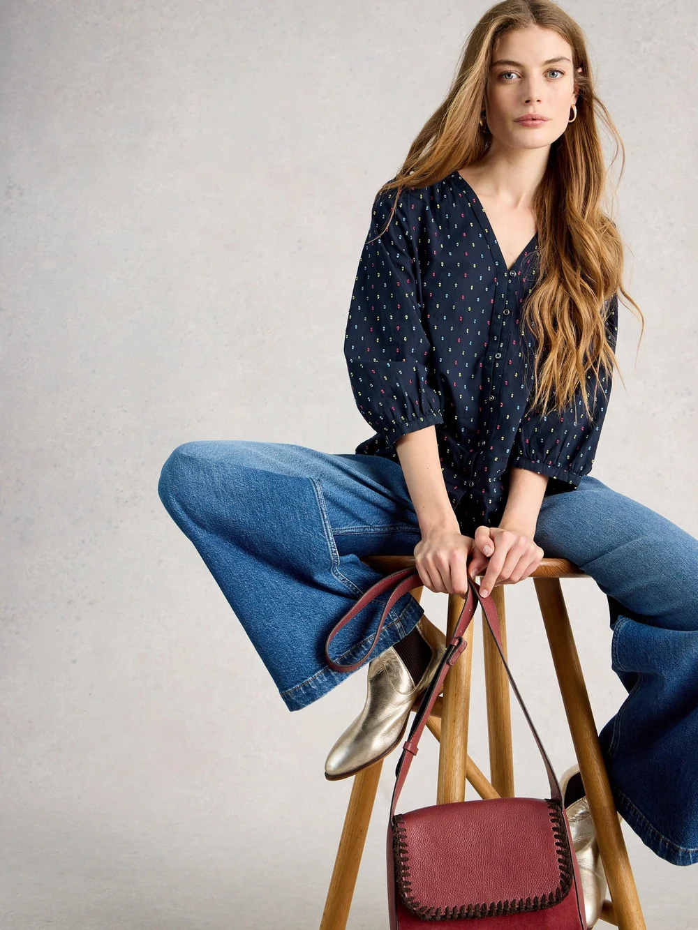 Bio-Baumwolltop Ruby - Navy Multi - 52 Bild 1