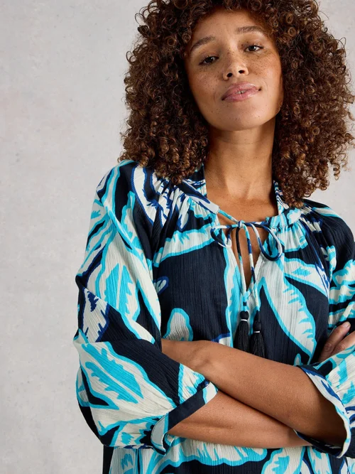 Strandkaftan Lottie - Navy Pr - XXXL Bild 2