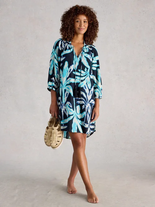 Strandkaftan Lottie - Navy Pr - XXXL Bild 1