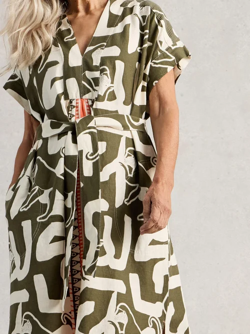 Kleid Marianne aus Leinenmischung - Nat Pr - 52/R Bild 3
