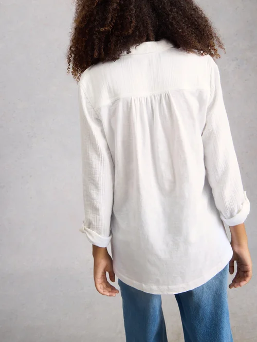 Lange Bluse Annie - Bril White - 50 Bild 4