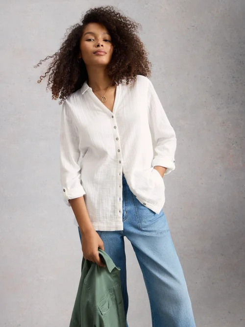 Lange Bluse Annie - Bril White - 52 Bild 3