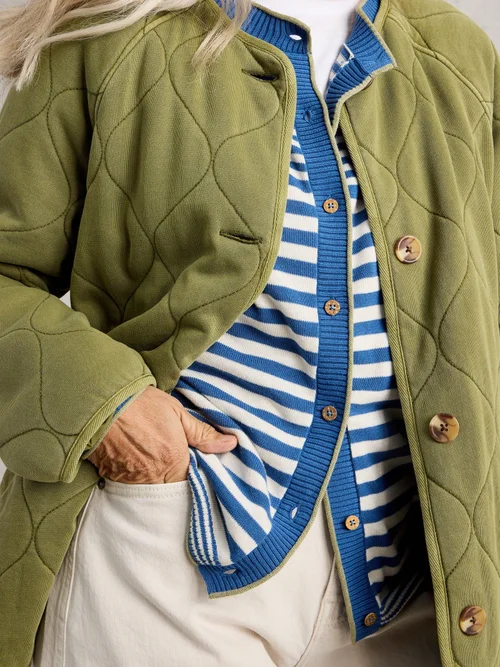 Gestreifte Strickjacke Lulu - Blue Mlt - 52 Bild 3