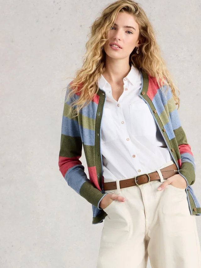 Gestreifte Strickjacke Lulu