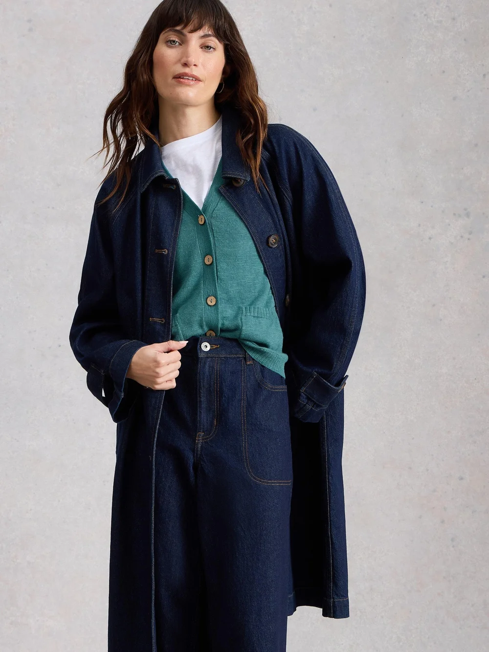 Cardigan Nova aus Leinenmischung - Dk Teal - 52 Bild 1