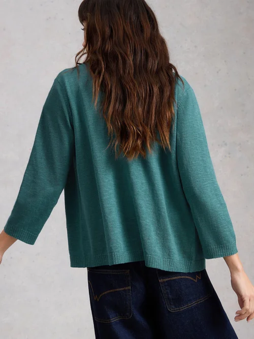 Cardigan Nova aus Leinenmischung - Dk Teal - 52 Bild 4