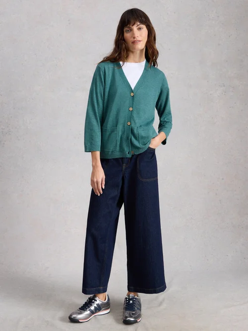 Cardigan Nova aus Leinenmischung - Dk Teal - 52 Bild 2