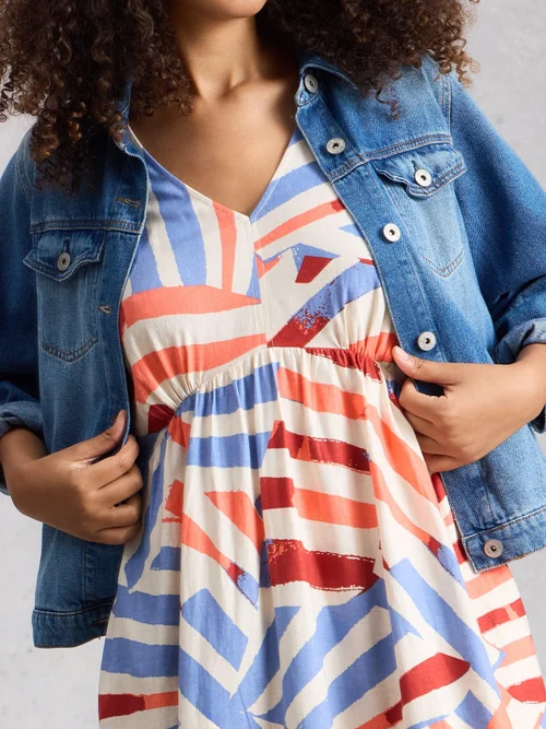 Midikleid Lucy aus Leinenmischung - Ivory Mlt - 52/R Bild 3