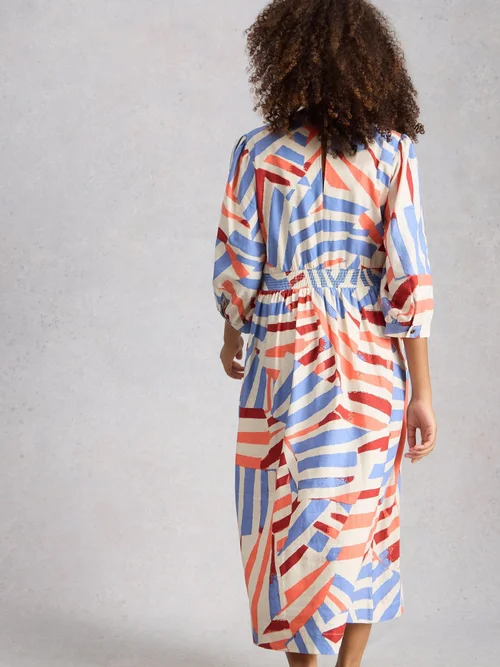 Midikleid Lucy aus Leinenmischung - Ivory Mlt - 52/R Bild 4