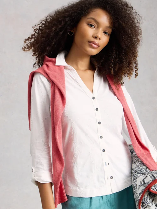 Bestickte Jerseybluse Annie - Bril White - 52 Bild 1