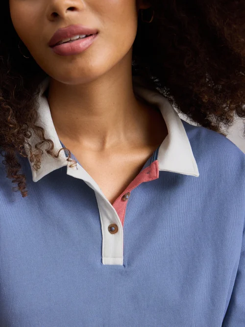 Rugby-Shirt Ruby - Mid Blue - 52 Bild 3