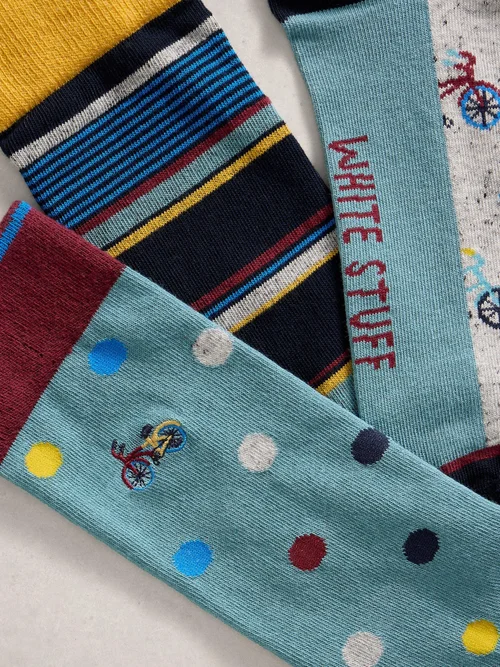 3er-Pack Socken Bike - Blue Mlt - 44-46 Bild 2