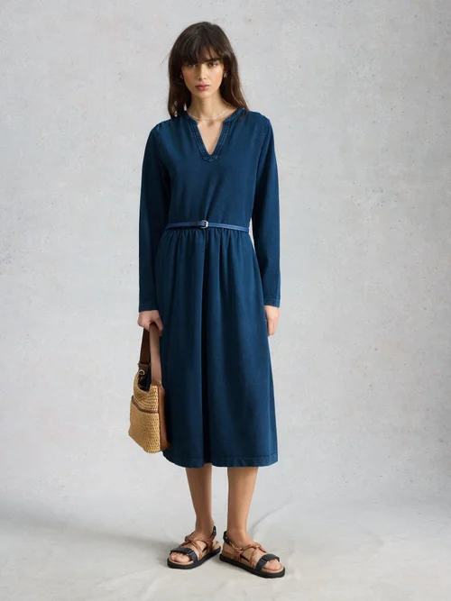 Midikleid Ray aus Jersey - Mid Denim - 52/R Bild 2