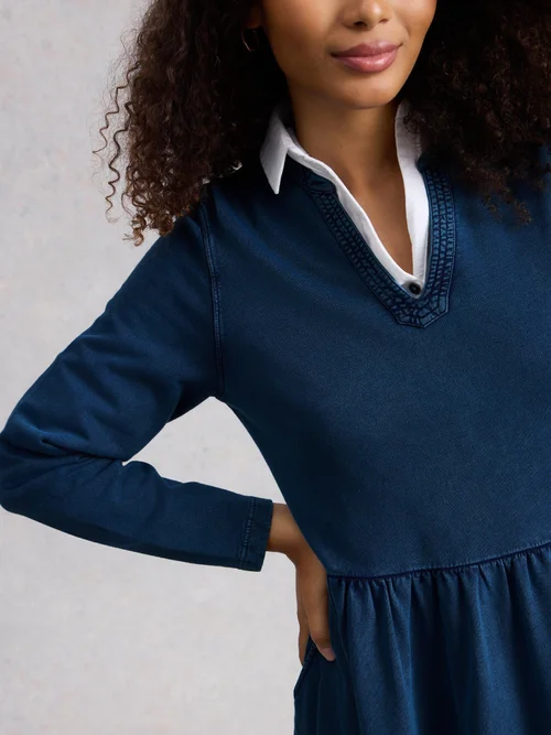 Midikleid Ray aus Jersey - Mid Denim - 50/R Bild 3