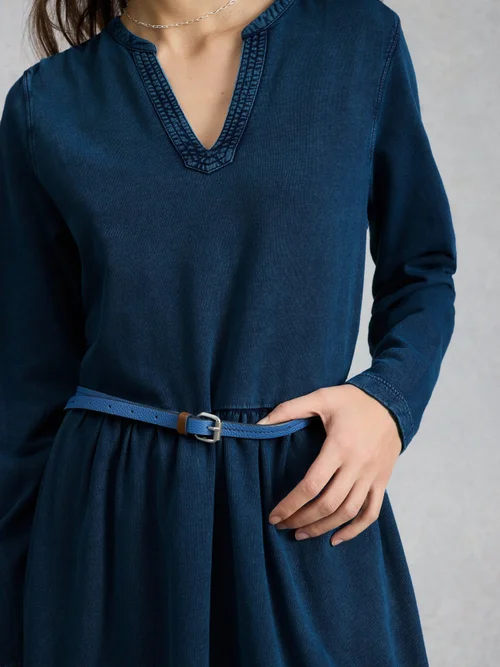 Midikleid Ray aus Jersey - Mid Denim - 52/R Bild 3