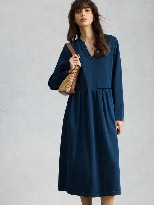 Midikleid Ray aus Jersey - Mid Denim - 52/R Bild 1