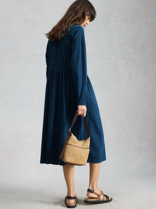 Midikleid Ray aus Jersey - Mid Denim - 52/R Bild 4
