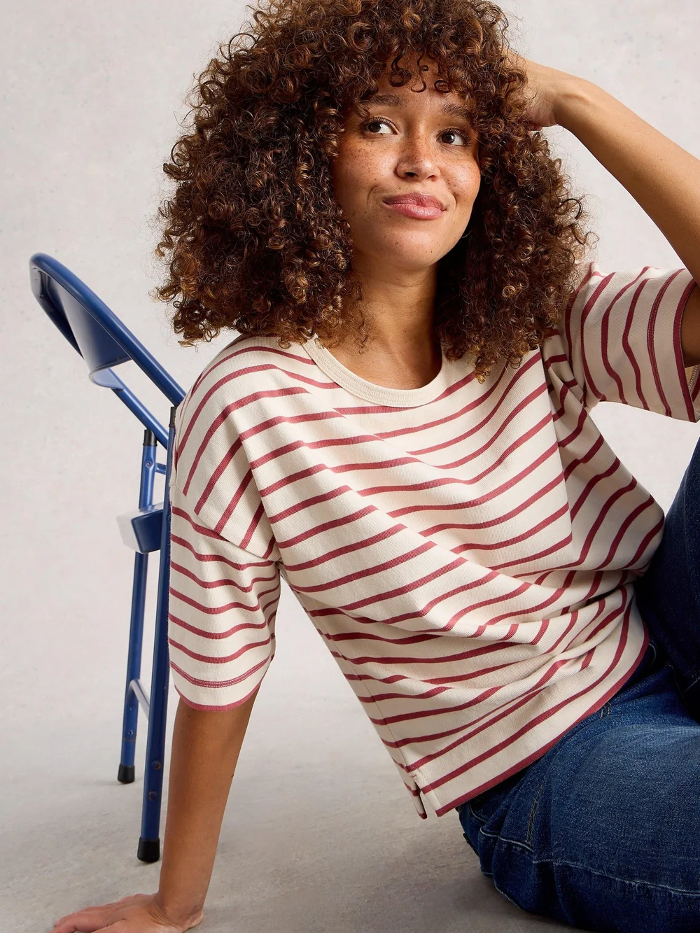 Gestreiftes T-Shirt Kat - Ivory Mlt - 52 Bild 1