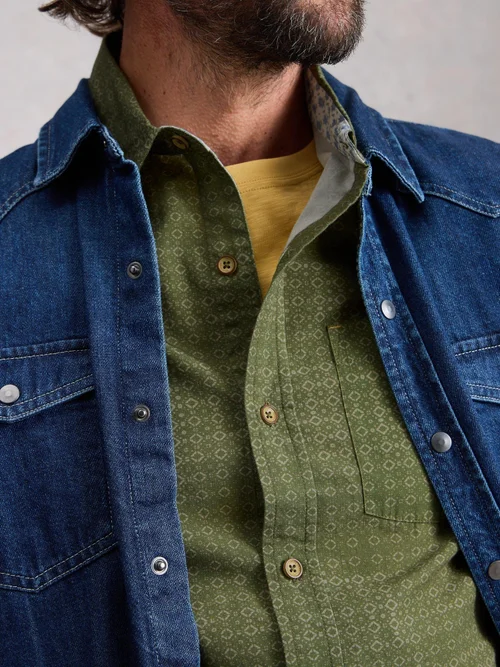 Hemd Finsbury mit Geo Print - Green Pr - XXXL/R Bild 3
