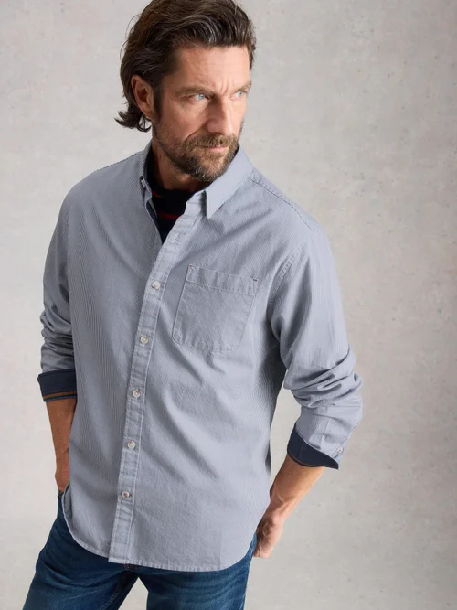 Gestreiftes Hemd Sefton - Lgt Blue - XXXL Bild 3