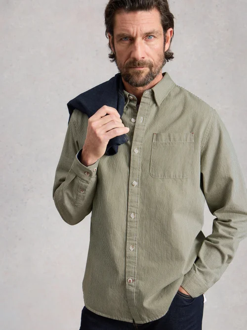 Gestreiftes Hemd Sefton - Lgt Green - XXXL Bild 1