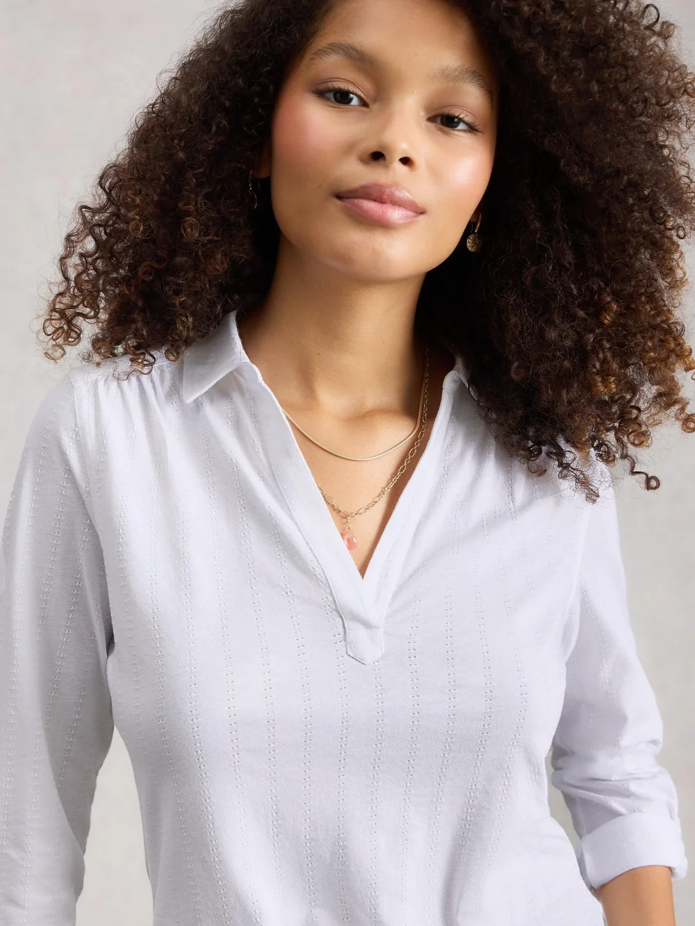 Jerseybluse Allie - Bril White - 52 Bild 1