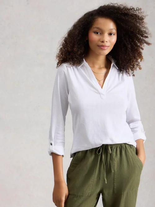Jerseybluse Allie - Bril White - 52 Bild 3