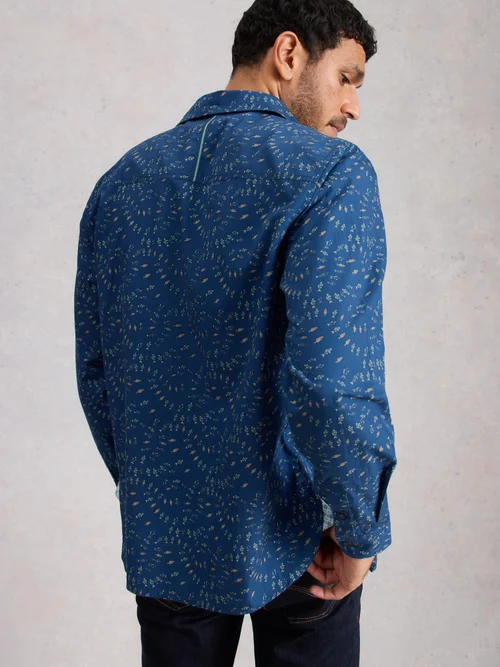 Hemd Finsbury mit Fischprint - Blue Pr - XXXL/R Bild 4