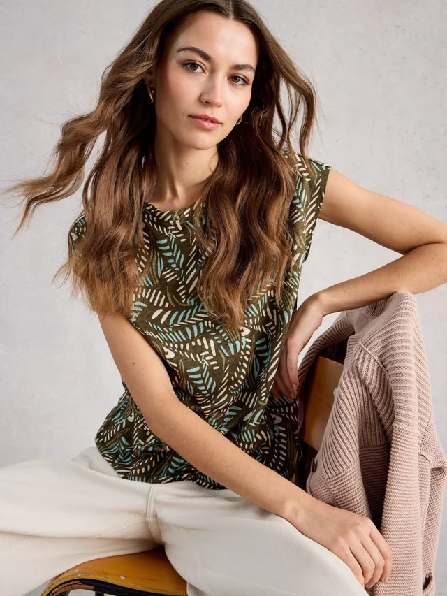 Leinen-T-Shirt Rowan