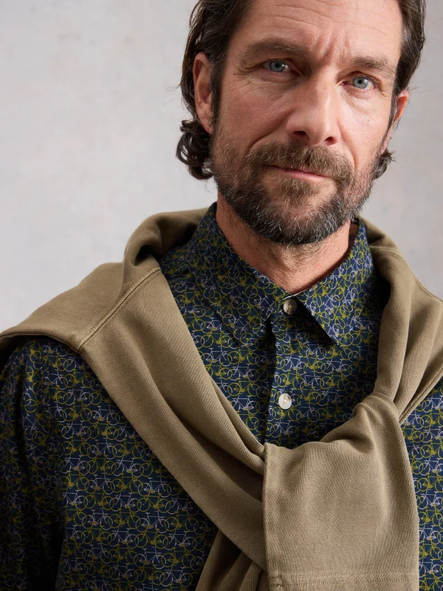 Hemd Salcombe mit Fahrradprint