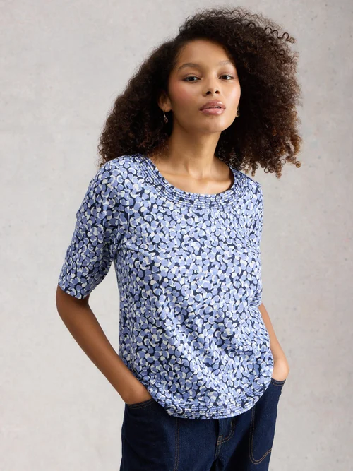 T-Shirt Weaver aus Jersey - Blue Pr - 52 Bild 3