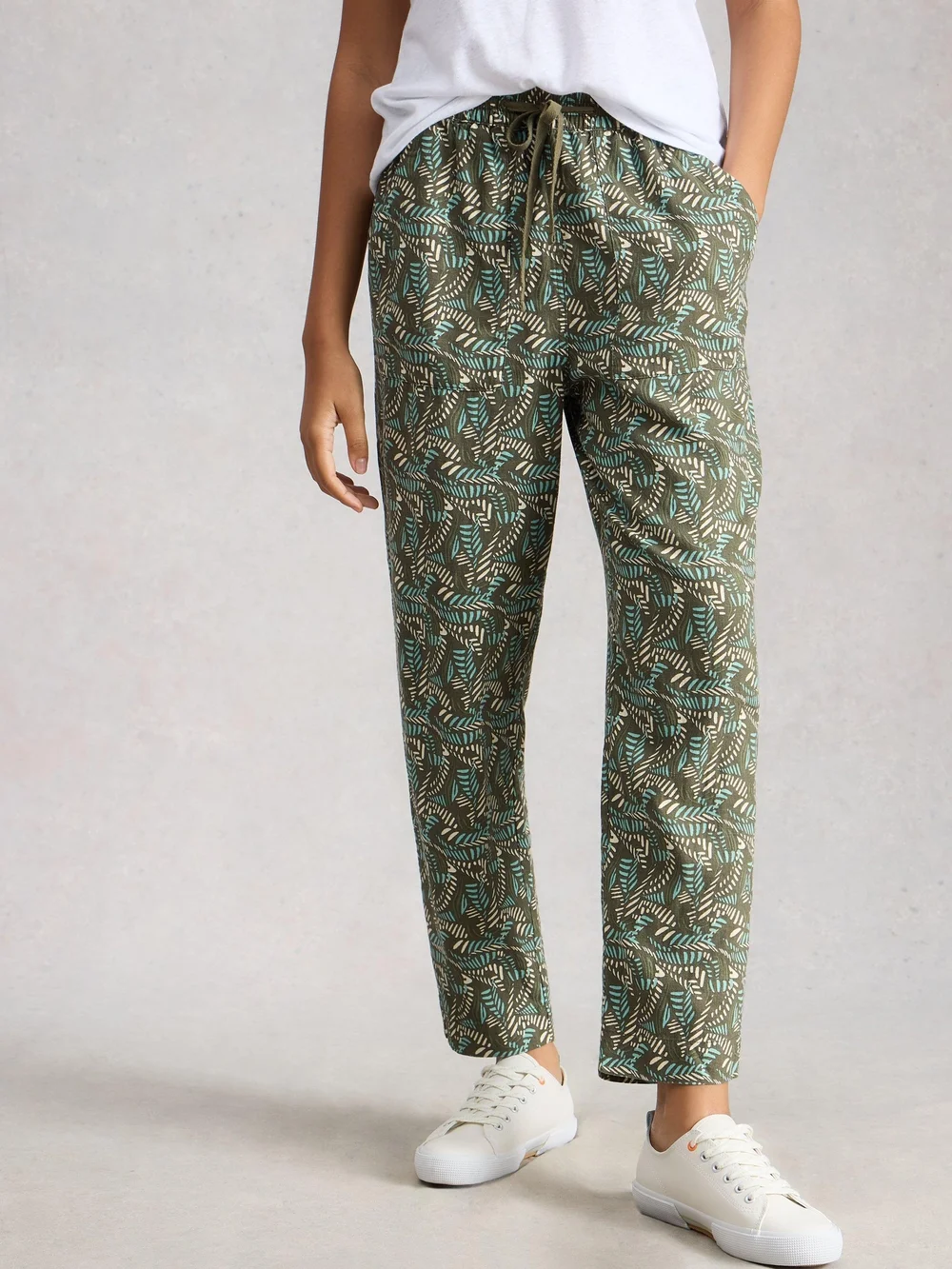 Hose Elle aus Leinenmischung - Green Mlt - 52/R Bild 1