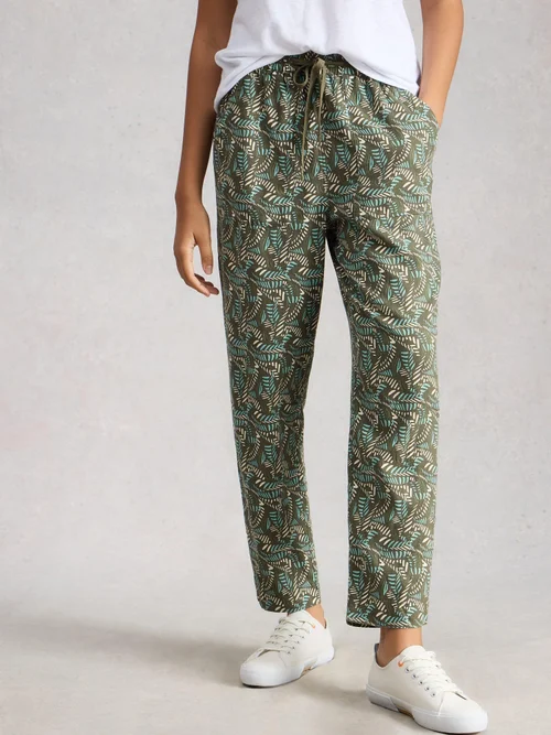 Hose Elle aus Leinenmischung - Green Mlt - 52/R Bild 1