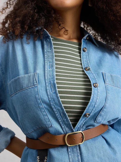 Shay Jersey Mix Kleid - Khaki Grn - 52/R Bild 3