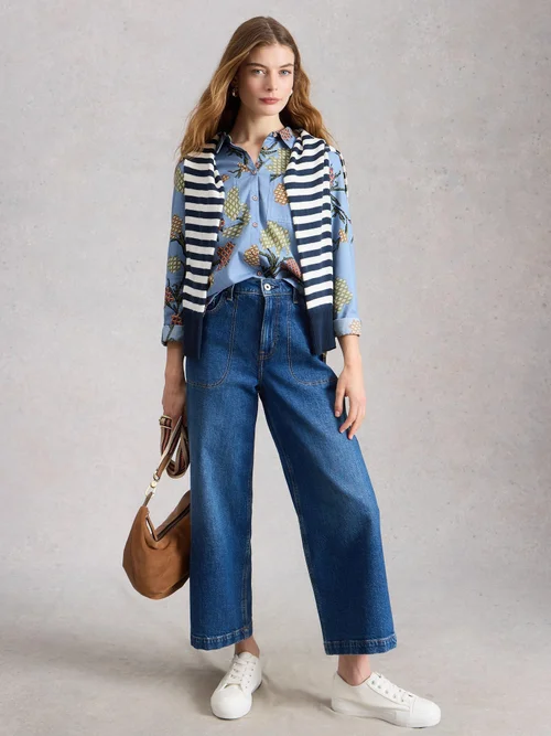 Bluse Sophie aus Bio-Baumwolle - Blue Pr - 52 Bild 2