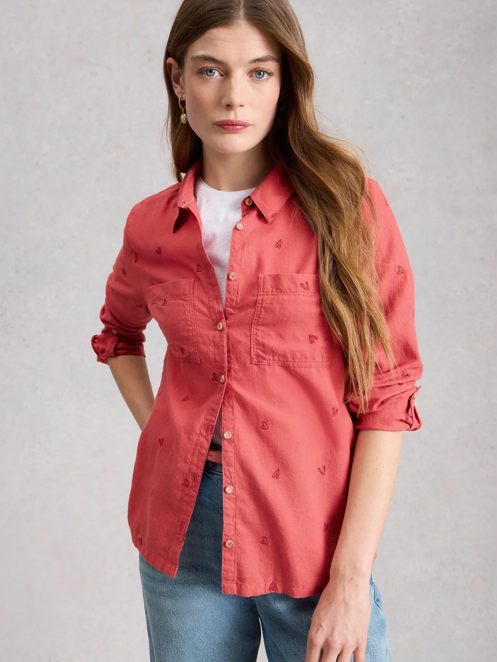 Bluse Sophie aus Bio-Baumwolle - Mid Pink - 52 Bild 1