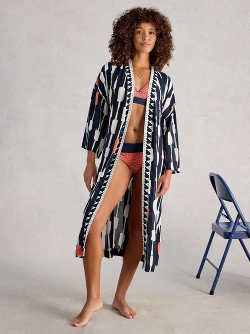 Strandkimono Poppy - Navy Multi - XL Bild 2