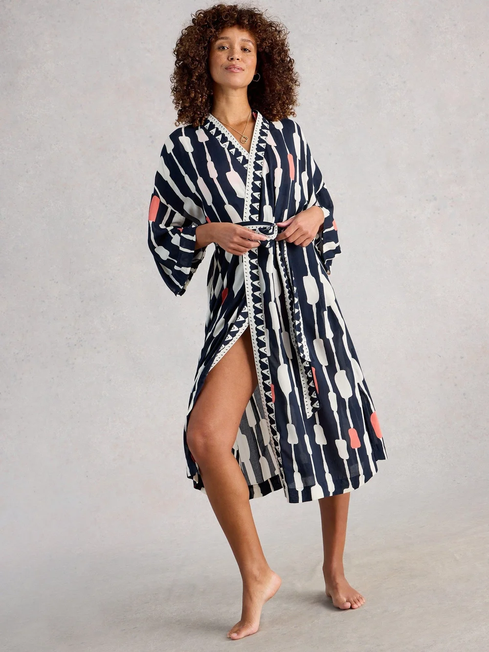 Strandkimono Poppy - Navy Multi - XXXL Bild 1