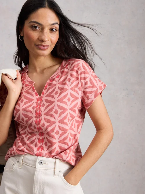 Besticktes T-Shirt Nelly - Pink Mlt - 52 Bild 1