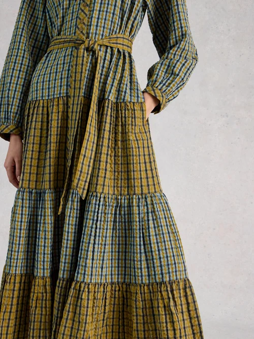 Kariertes Midikleid Clementine - Green Mlt - 48/R Bild 3