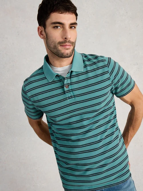 SS Utility Stripe Polo - Blue Mlt - XXXL/R Bild 1