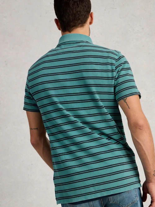 SS Utility Stripe Polo - Blue Mlt - XXXL/R Bild 4