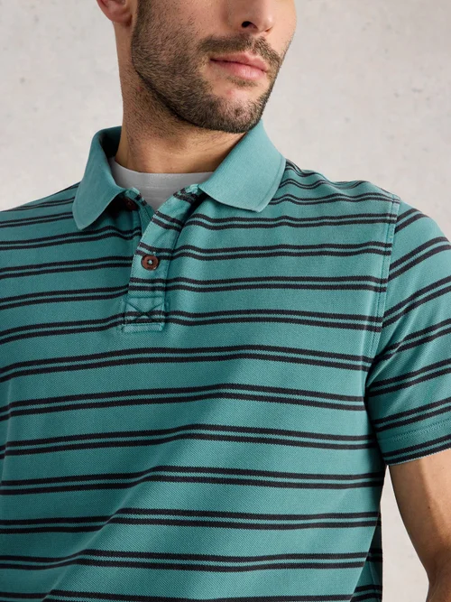 SS Utility Stripe Polo - Blue Mlt - XXXL/R Bild 3